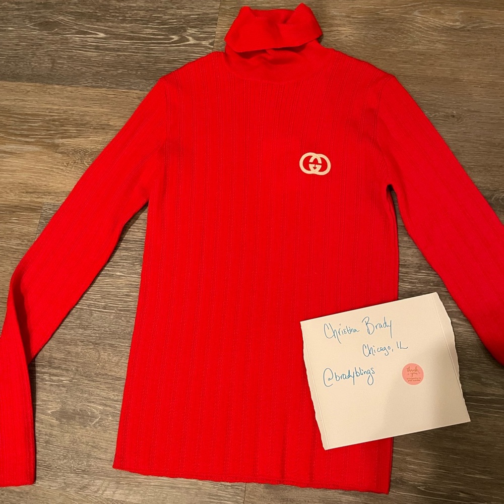 Gucci Red Turtleneck